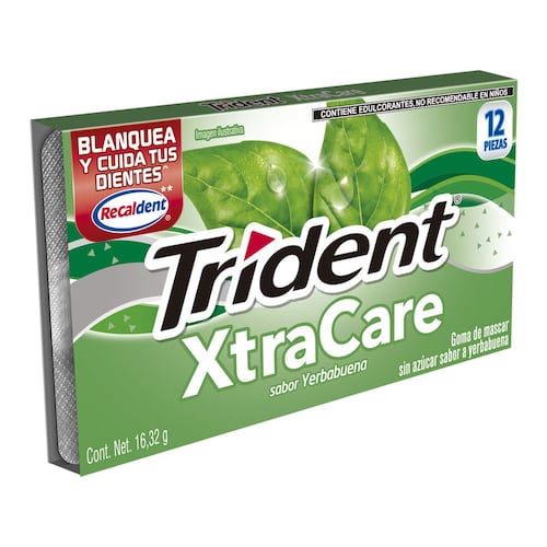 Chicles Trident Xtra Care Yerbabuena