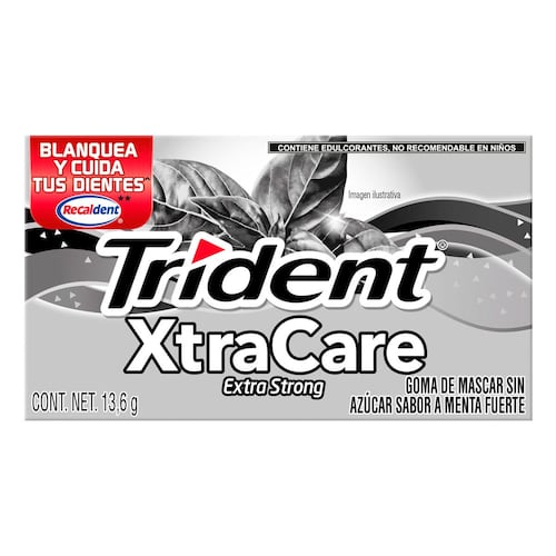 Chicles Trident Xtracare Menta Fuerte