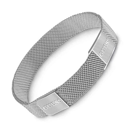 Brazalete Guess Caballero Bond Street De Acero Inoxidable En Tono Plateado