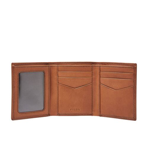 Billetera Fossil Paul Trifold Cognac