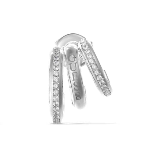 Aretes Crazy Earrings de Acero Inoxidable en Tono Plateado Gues
