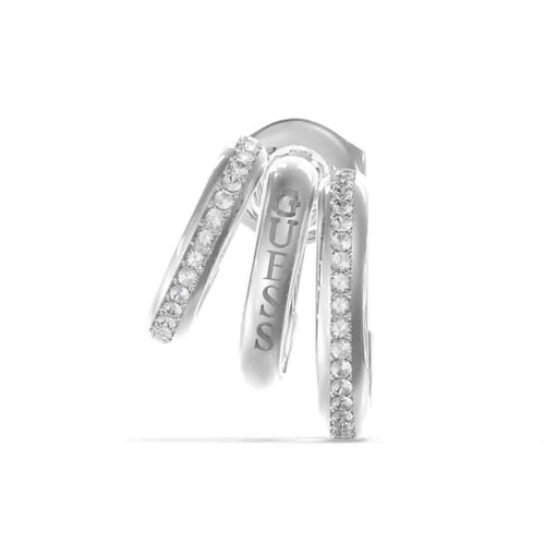 Aretes Crazy Earrings de Acero Inoxidable en Tono Plateado Gues
