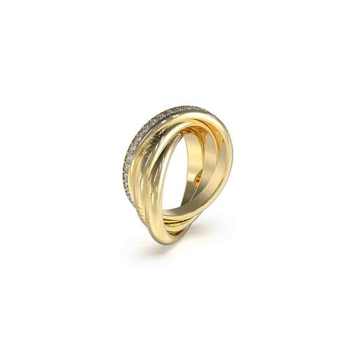 Anillo Guess Perfect acero inoxidable dorado