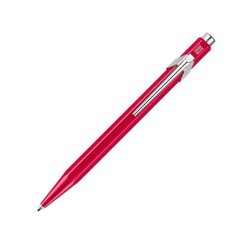 Bolígrafo color rojo estuche metal