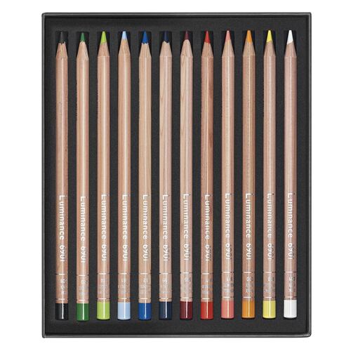 Estuche con 12 lápices luminance profesional Caran d´Ache