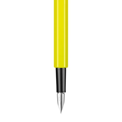 Pluma  fuente punto mediano color amarillo