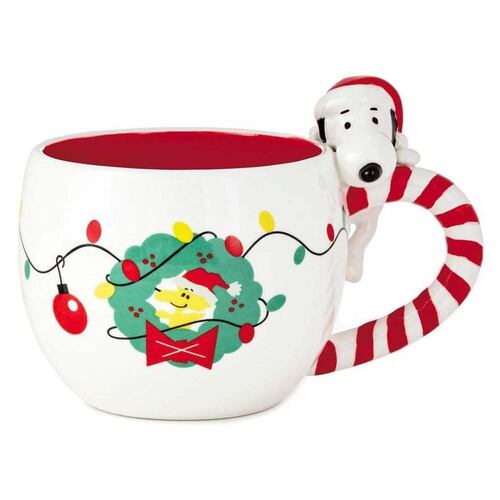 Taza Snoopy navidad corona