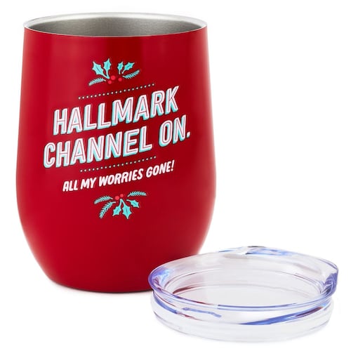 Hallmark Channel vaso para vino “sin preocupaciones”