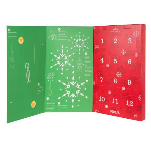 Calendario Navideño Ornamento Peanuts Mini 12 Personajes Hallmark