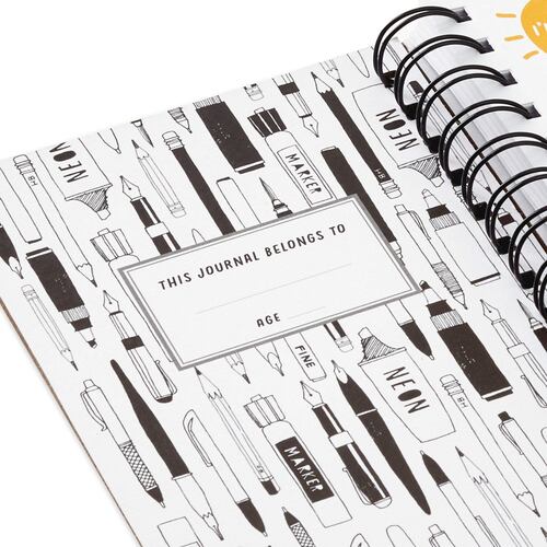 Cuaderno de espiral con stickers