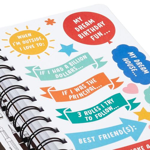 Cuaderno de espiral con stickers