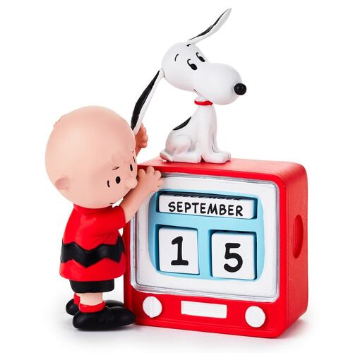 Calendario Perpetuo de TV con Figuras de Snoopy y Woodstock