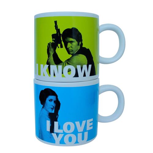 Set de 2 tazas princesa Leia y  Han Solo