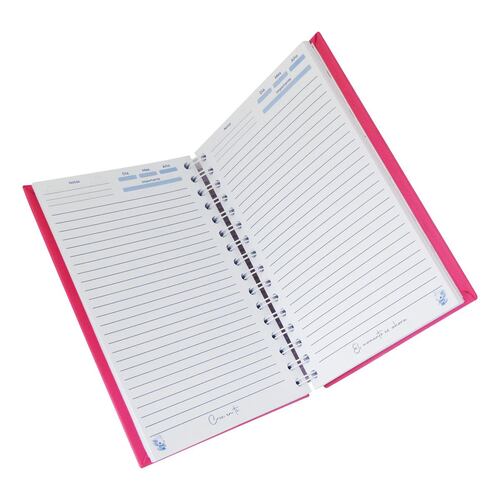 Libreta Francesa Rayada Pasta Dura Rosa Arteaga