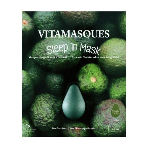 Mascarilla para dormir de aguacate Vitamasques