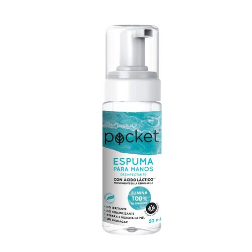 Pocket Care Espuma sanitizante efecto antibacterial y Viricida 50 ML