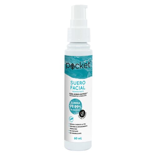 Pocket Care Suero Facial Efecto Antibacterial y Viricida 60 ML