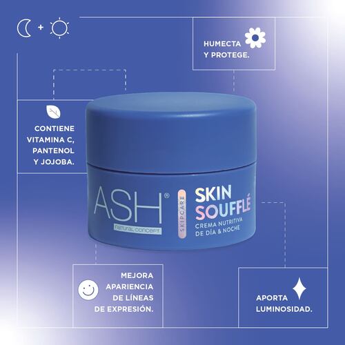 Crema Facial Humectante Día y Noche 50g Ash Natural