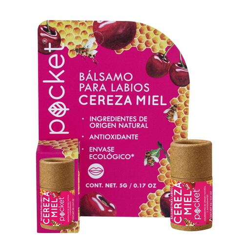 Balsamo Labial Cereza y Miel 5 g Pocket