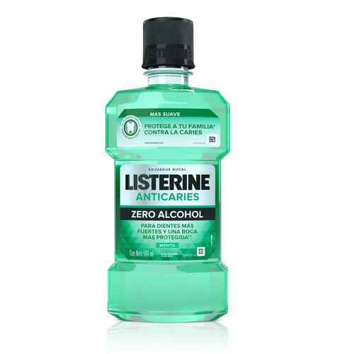 Enjuague Bucal Listerine Anticaries Zero Alcohol 500ml