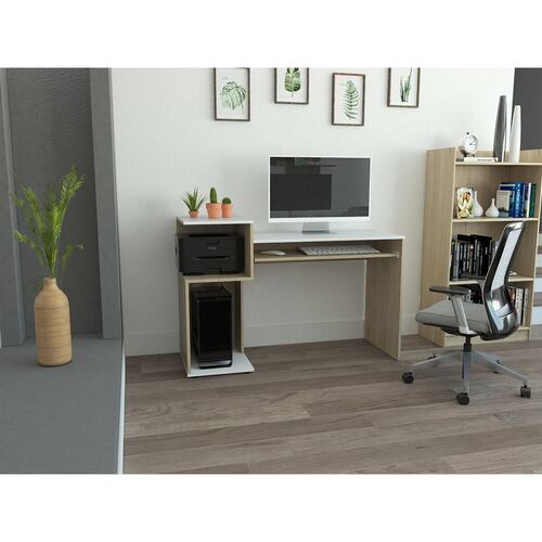 Escritorio Atlanter Rovere Con Blanco