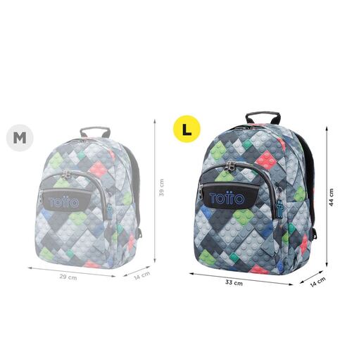 Mochila Multicolor Cubos Ecole Totto