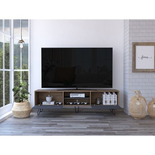 Rack Para Tv 80" Vassel Miel Con Plomo