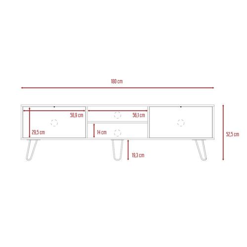 Rack Para Tv 80" Vassel Miel Con Plomo