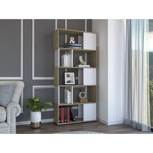 Biblioteca Noah Macadamia con Blanco