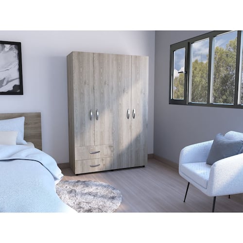 Closet Ankora Basic Ceniza Con Blanco