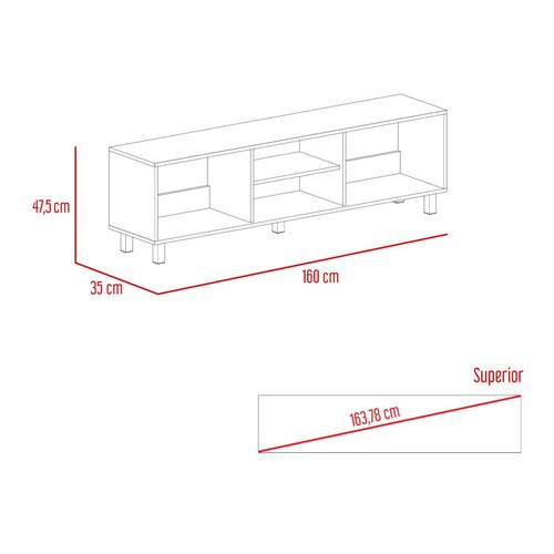 Rack Para Tv Tunez 160  Blanco