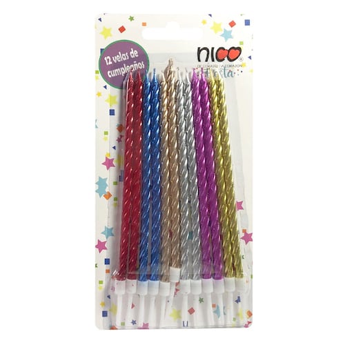 Velas NICO entorchadas metálicos