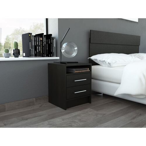 Mesa De Noche Eter Wengue Con Negro