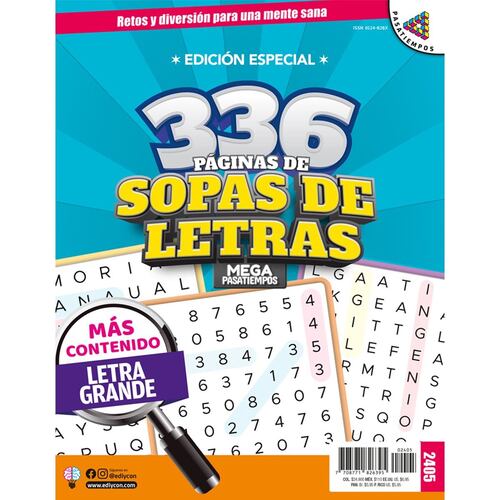 336 páginas de sopas de letras