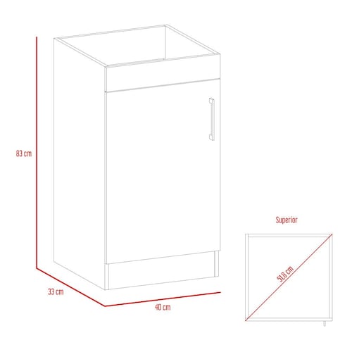 Mueble Para Lavamanos Madrid Coñac