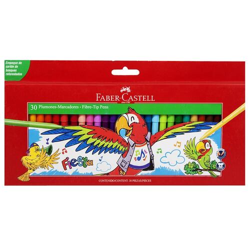 Set Plumones Fiesta con 30 piezas Faber Castell