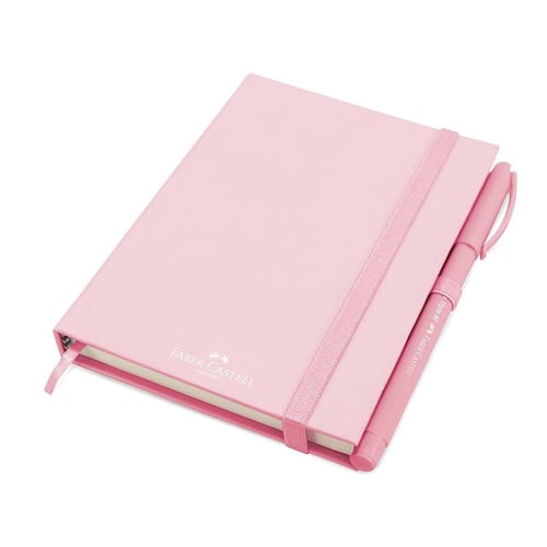 Set Mini libreta + Tri style pastel rosa Faber Castell