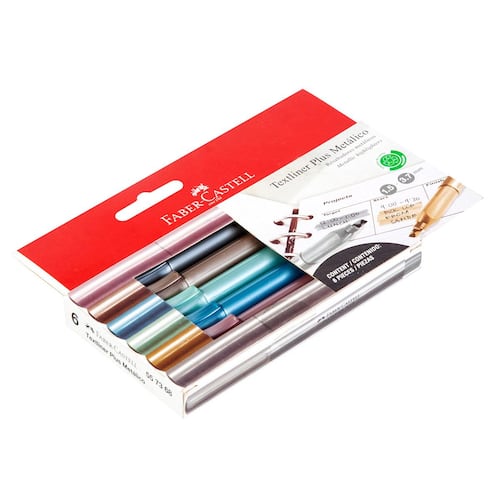 Textliner Plus Metálico C/6