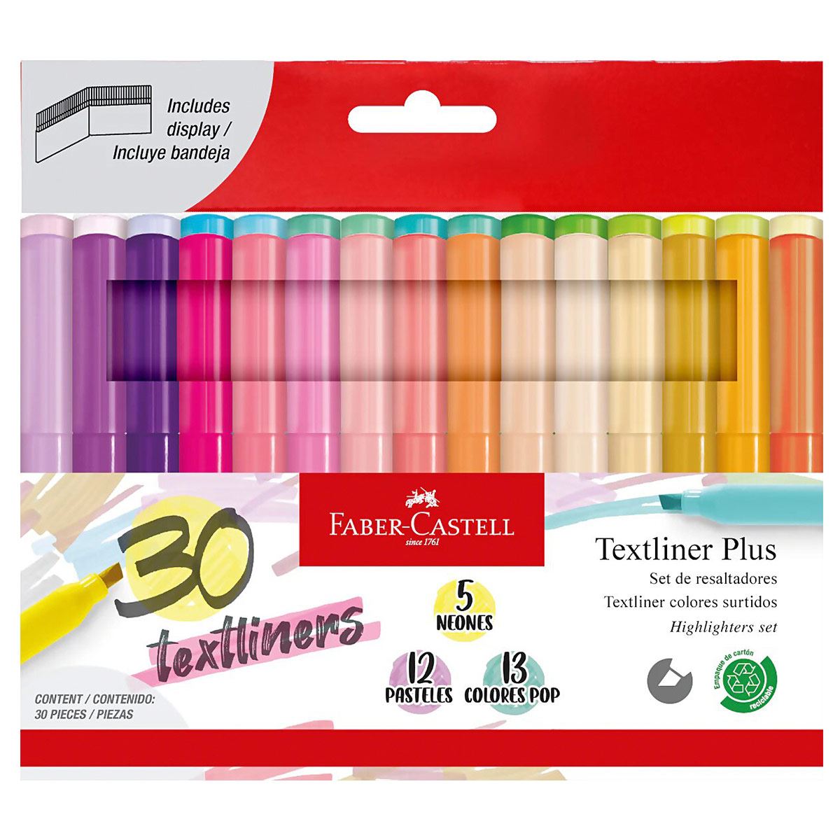 Set Marcatextos Plus Multicolor 30 Piezas Faber Castell