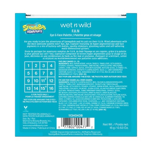 Spongebob Paleta Multifuncional Wet N Wild