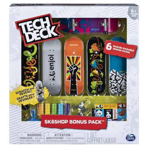 Set Patinetas Juguete Tech Deck 6 Piezas + Accesorios