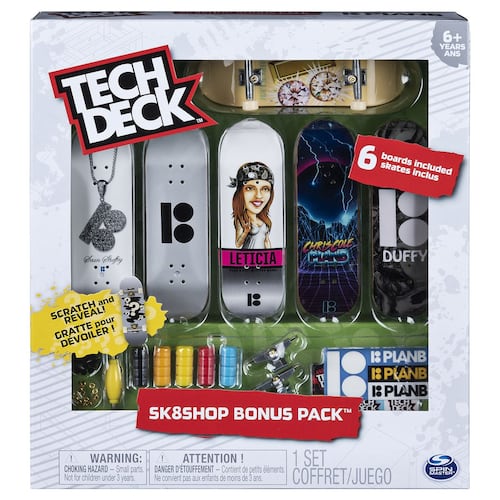 Set Patinetas Juguete Tech Deck 6 Piezas + Accesorios