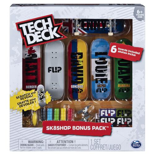 Set Patinetas Juguete Tech Deck 6 Piezas + Accesorios