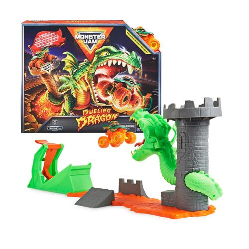 Escenario Oficial a escala Dueling Dragon de Monster Jam ¡Lanza para Derrotar al Dragón!