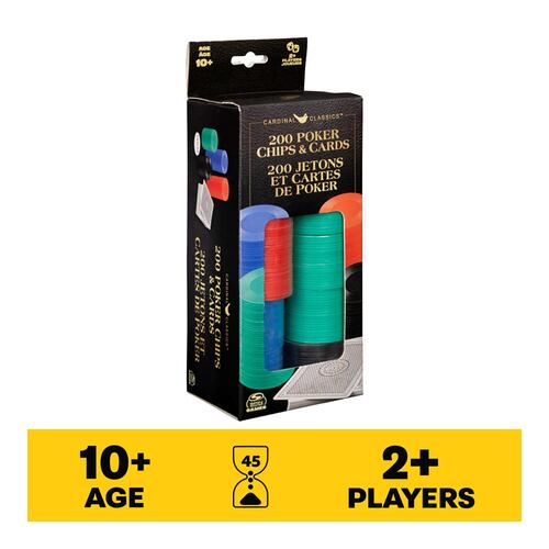 Set Poker 200 Fichas y Cartas Clásicos
