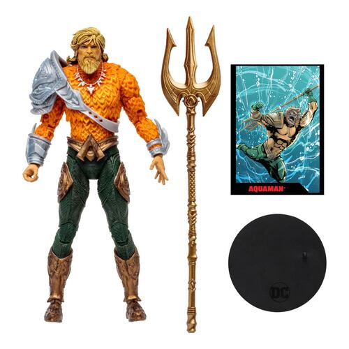 Figura de colección 17cm Aquaman con cómic Mc Farlane
