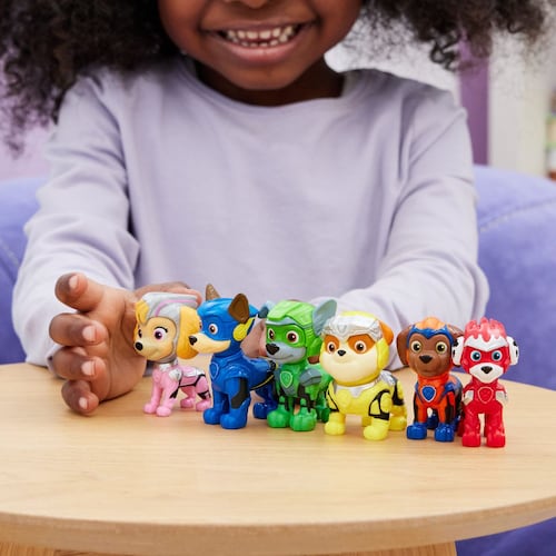  Paw Patrol, Paquete de regalo de cachorros de película con 6  figuras de juguete coleccionables, juguetes para niños a partir de 3 años :  Juguetes y Juegos