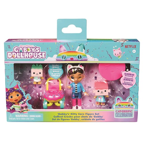 Set Figuras Gabby's Dollhouse Cuidado Gatitos
