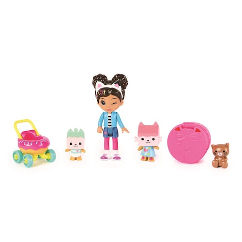 Set Figuras Gabby's Dollhouse Cuidado Gatitos