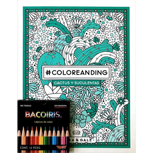 #Coloreanding cactus y suculentas c/colores